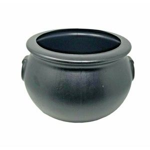 Vintage General Foam Plastics Black Witches Cauldron Halloween Decor Large